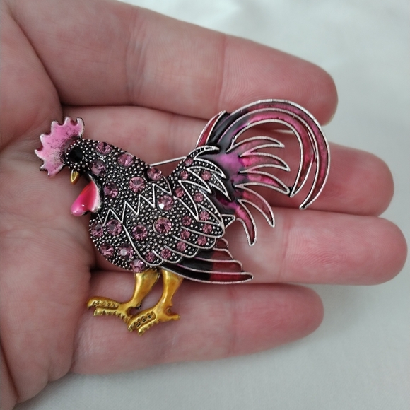 Rooster Brooch - Picture 4 of 4